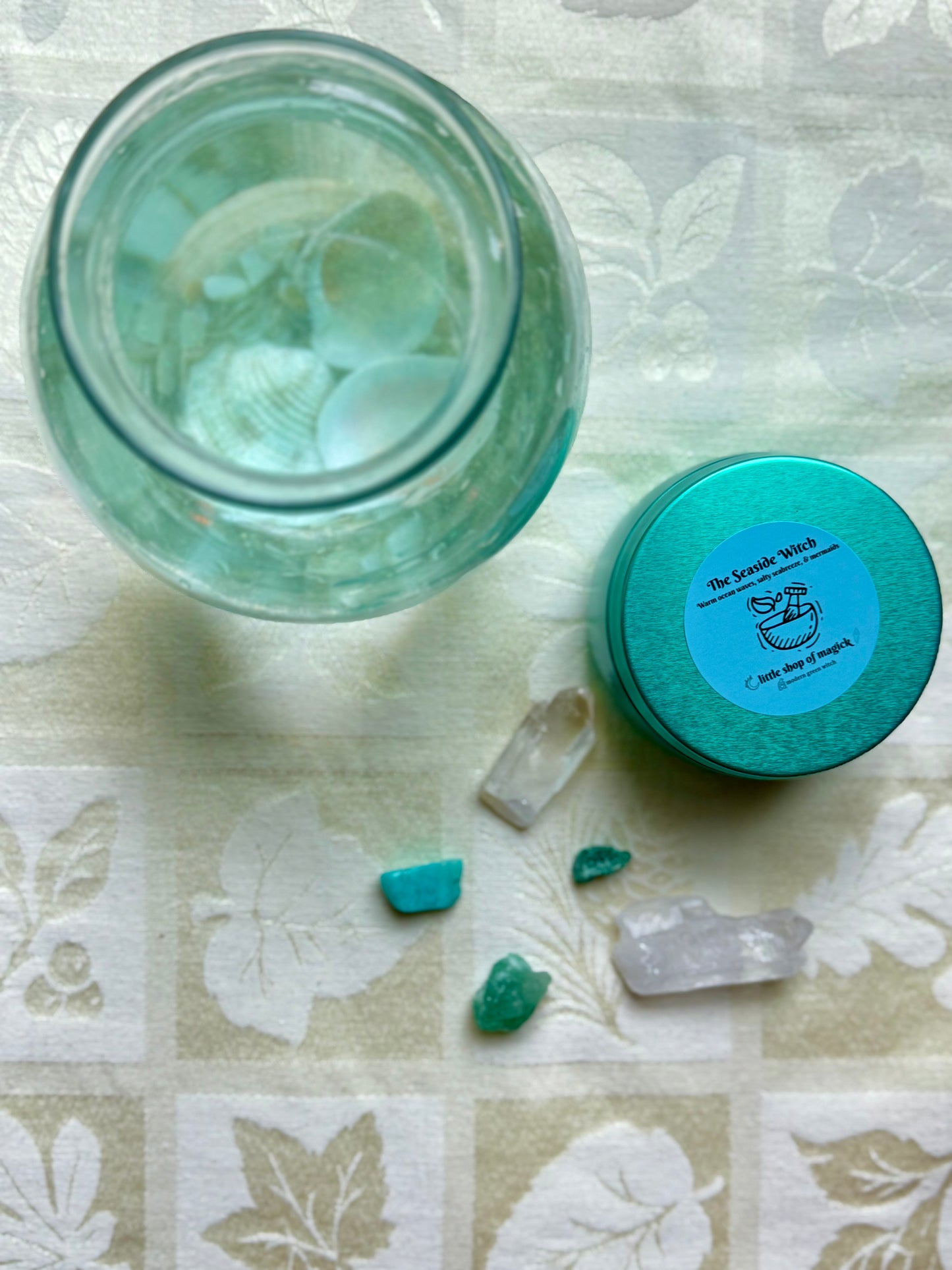 Wood wick soy Candle - The Sea Witch - Warm Ocean Waves & Seabreeze scented