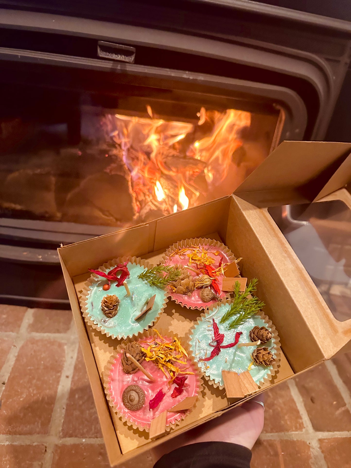 Soy Wax Fire Starter - 4 pack - Scented Natural Fire Starters - Fire Pit Campfire Starter