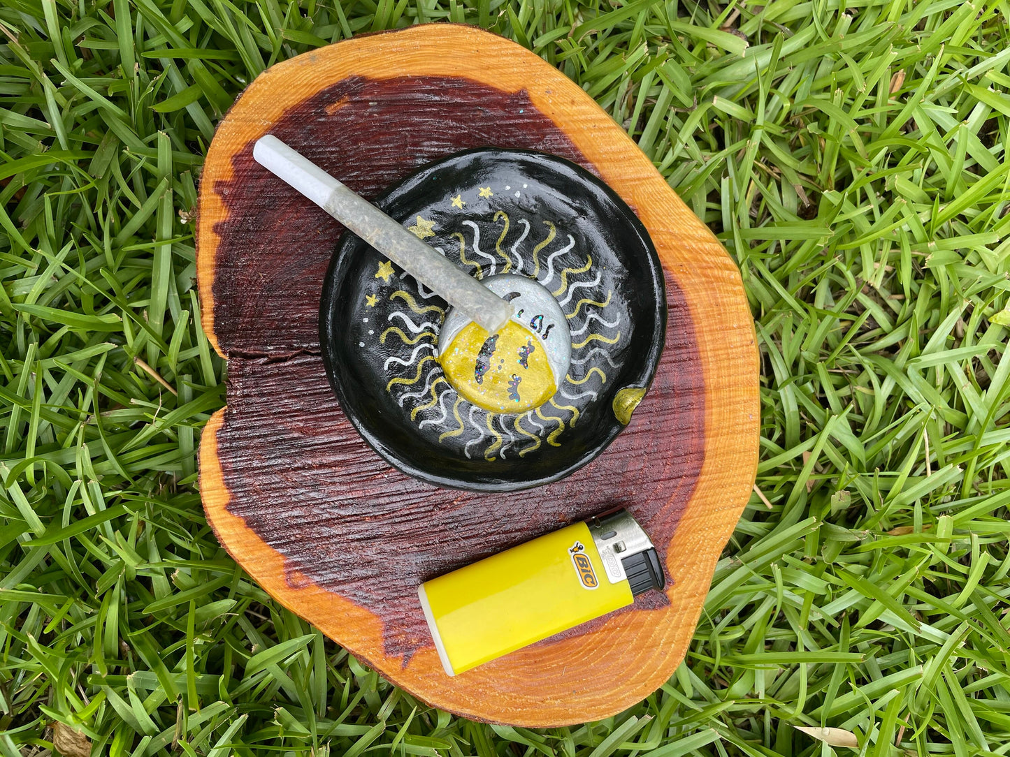 Polymer Clay Ashtray - Sun and Moon Ashtray - Gifts for Astrology Lovers - Intergalactic Vibes