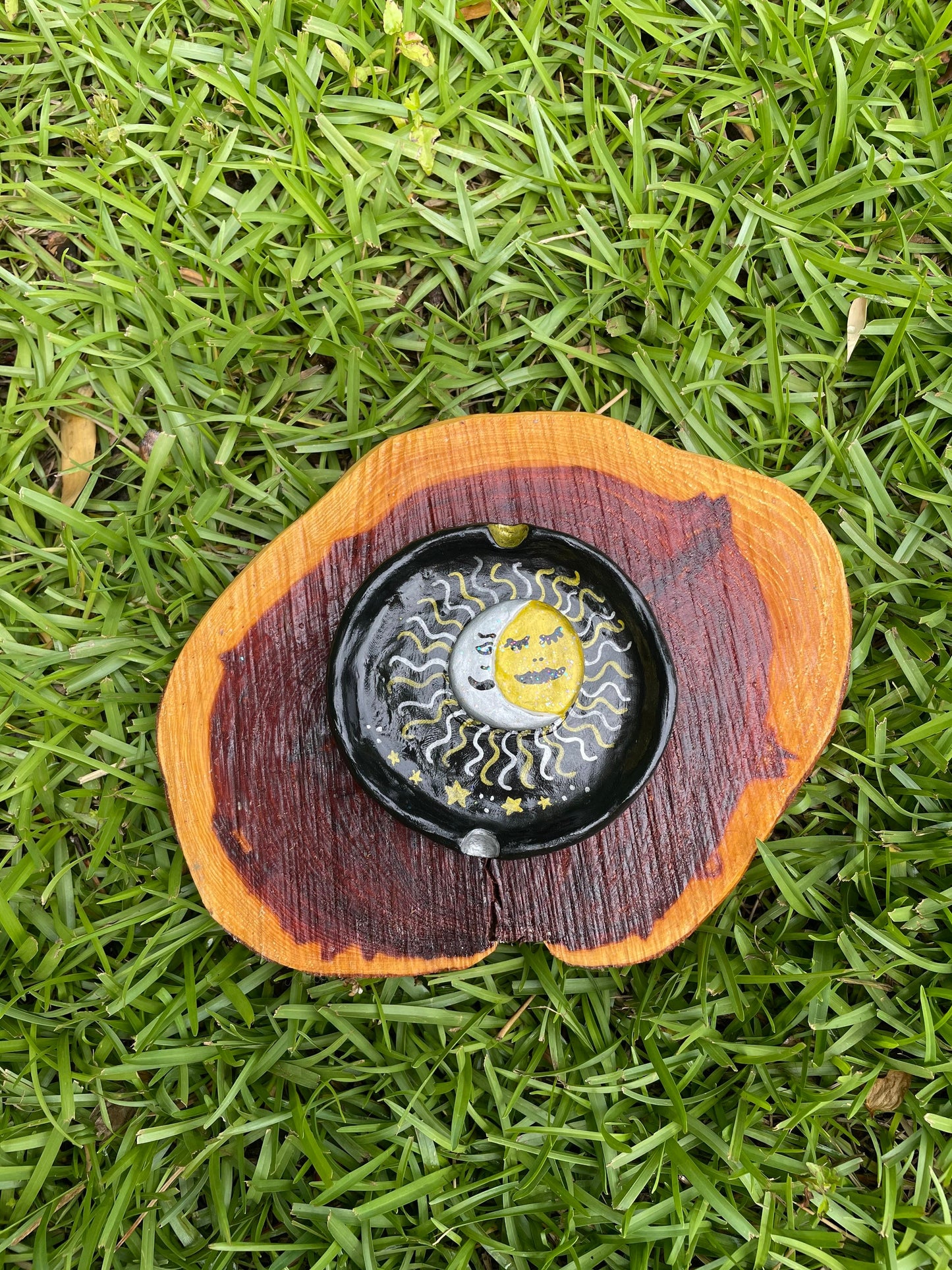 Polymer Clay Ashtray - Sun and Moon Ashtray - Gifts for Astrology Lovers - Intergalactic Vibes