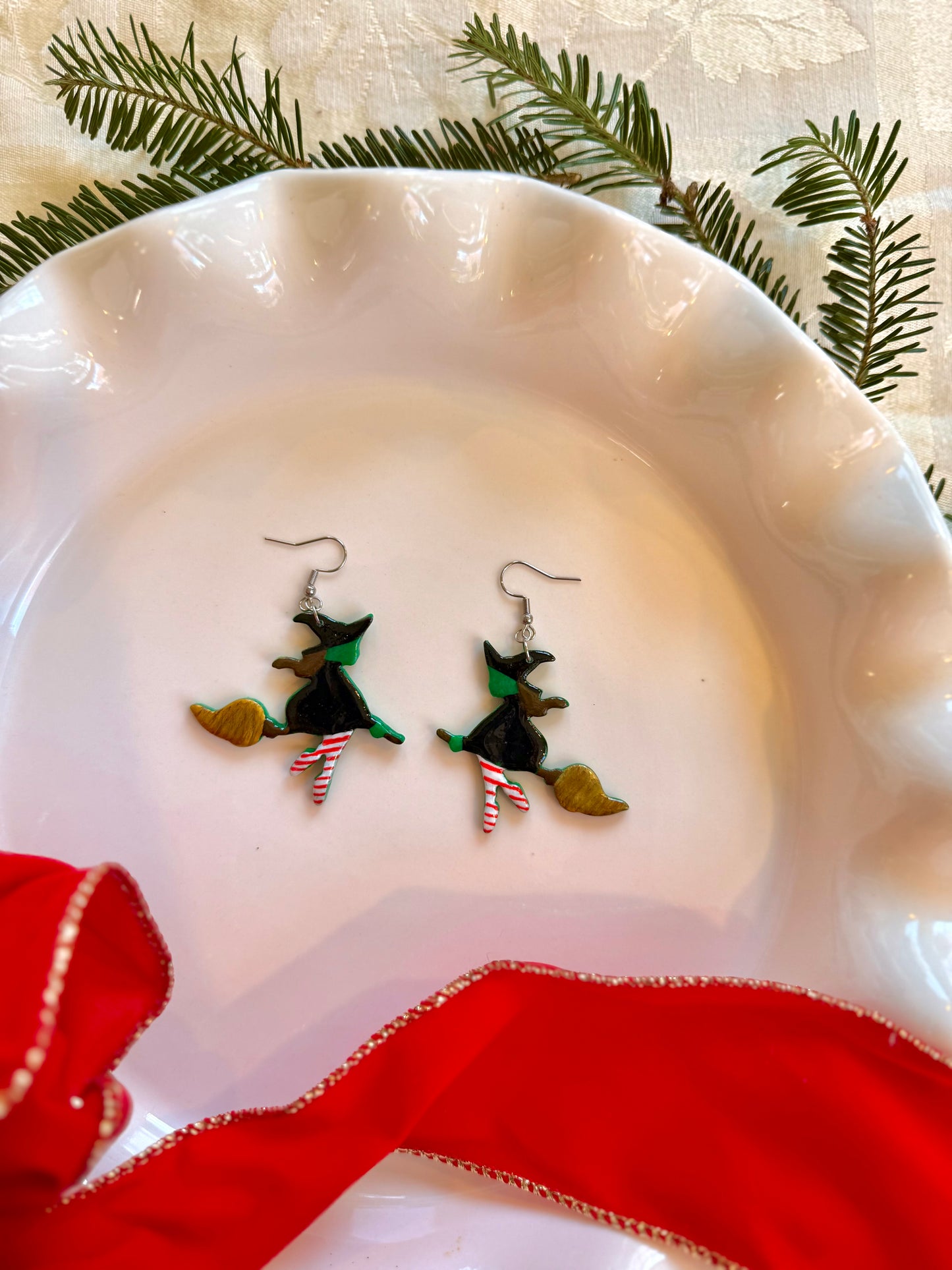 Yuletide Witch - Wicked Christmas Witch Earrings