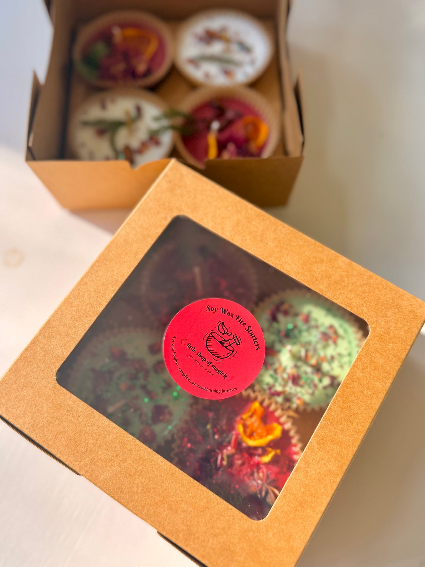 Soy Wax Fire Starter - 4 pack - Scented Natural Fire Starters - Fire Pit Campfire Starter