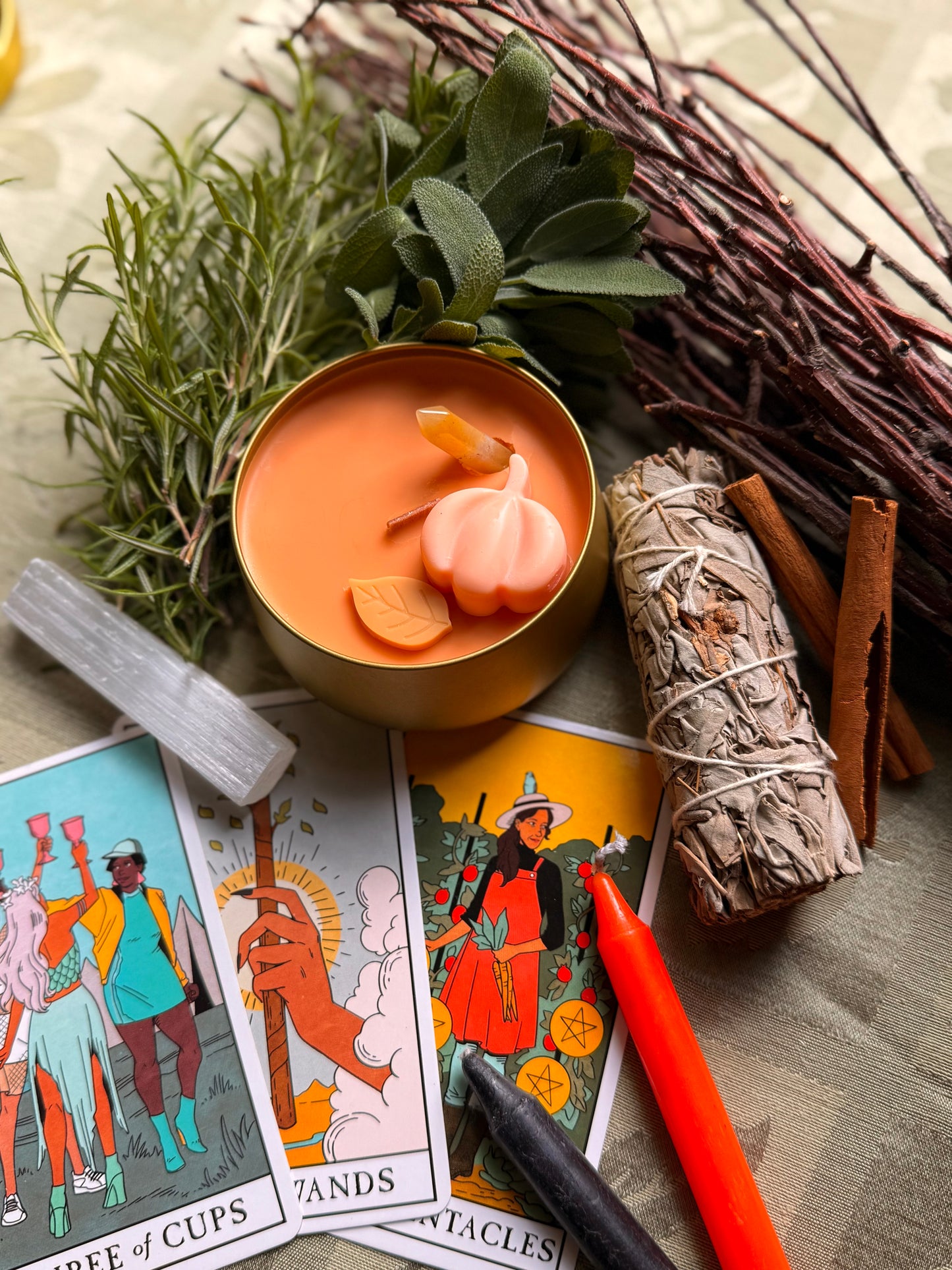 Wood wick soy Candle - The Autumn Market - Harvest Spice & Pumpkin Scented