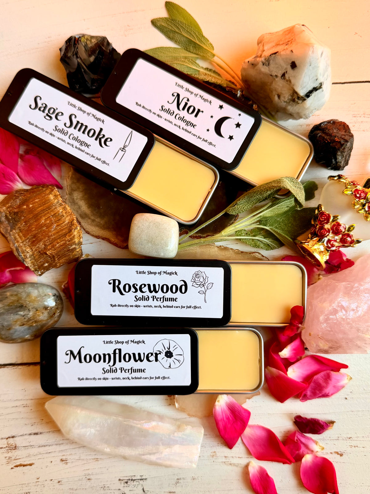 Solid Perfume - Vegan & All Natural - Rosewood Scented