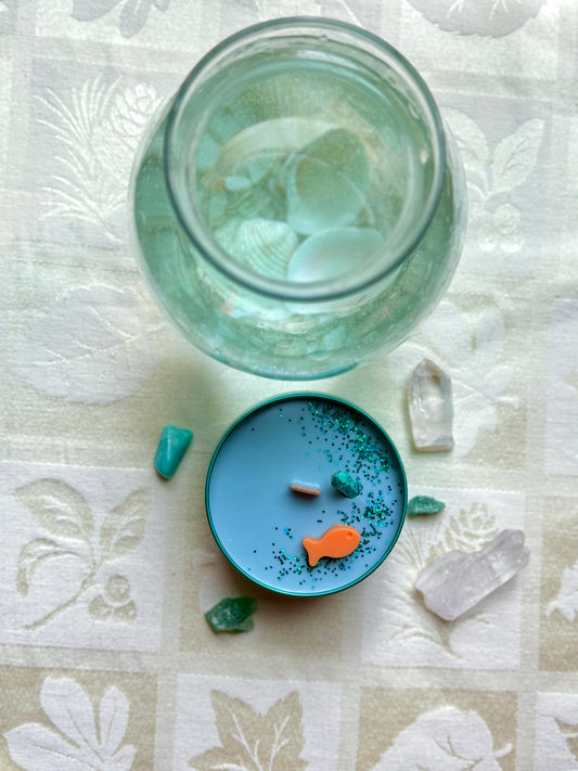 Wood wick soy Candle - The Sea Witch - Warm Ocean Waves & Seabreeze scented