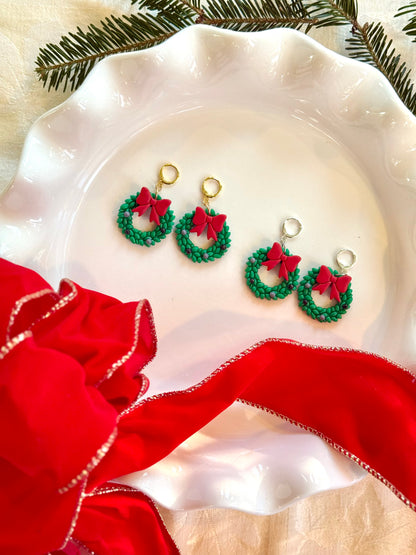 Yuletide Witch - Christmas Wreath Earrings