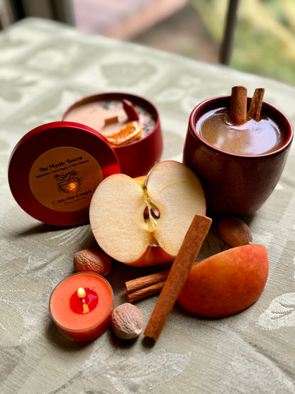 Wood wick soy Candle - The Mystic Tavern - Spiked Cider and Warm Apple Scented