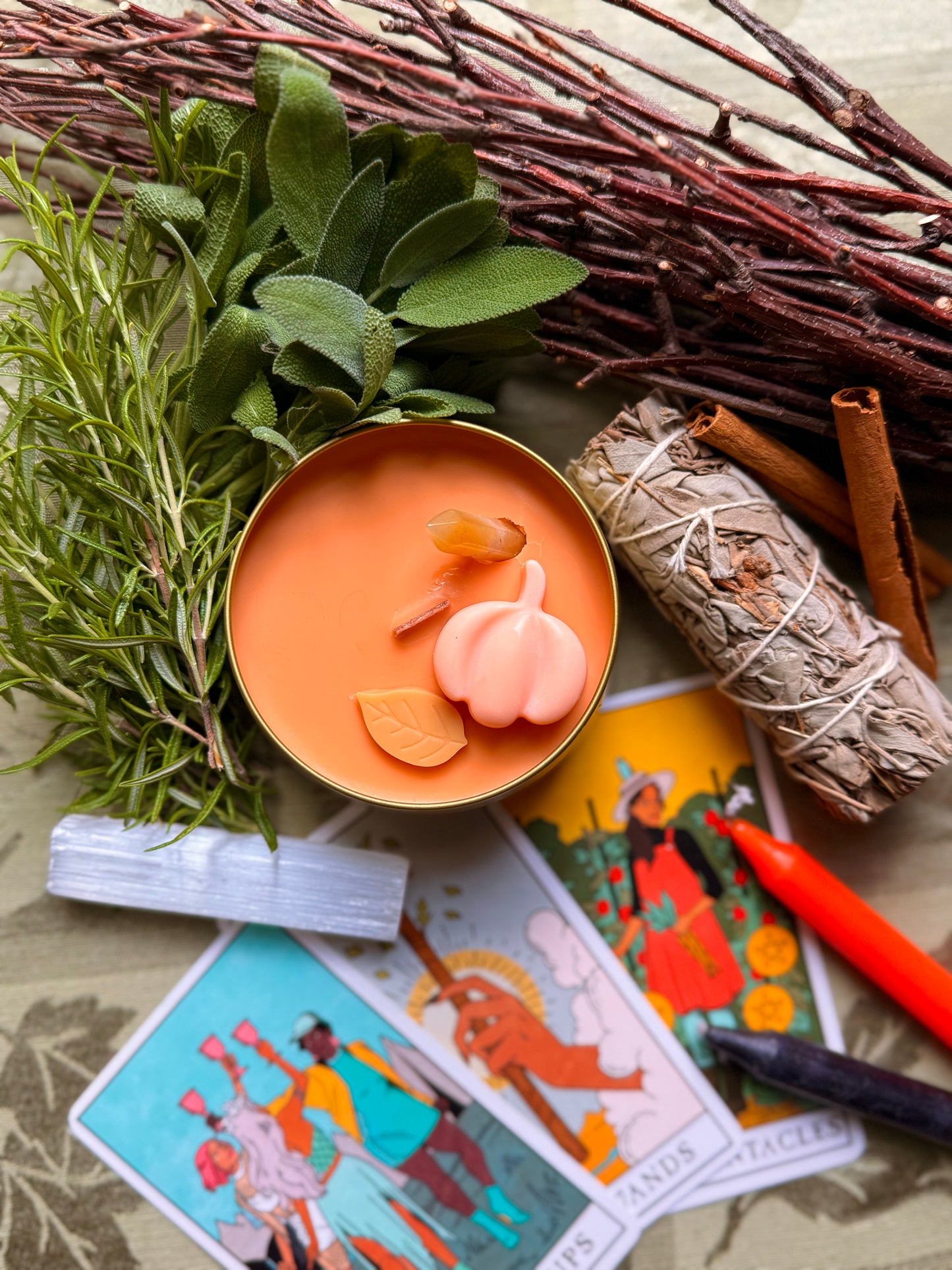 Wood wick soy Candle - The Autumn Market - Harvest Spice & Pumpkin Scented