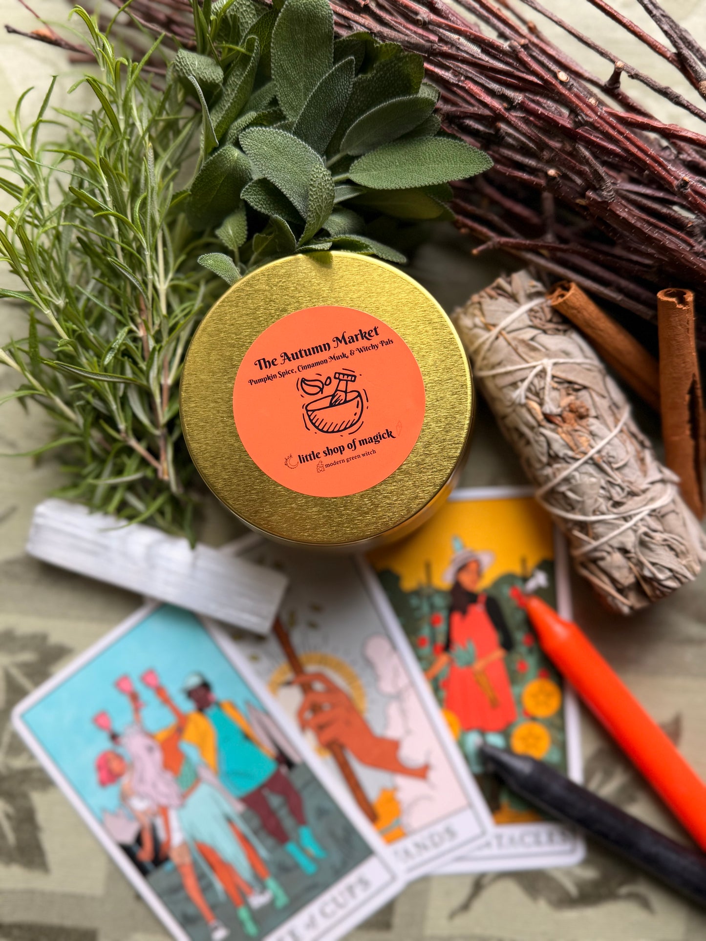 Wood wick soy Candle - The Autumn Market - Harvest Spice & Pumpkin Scented