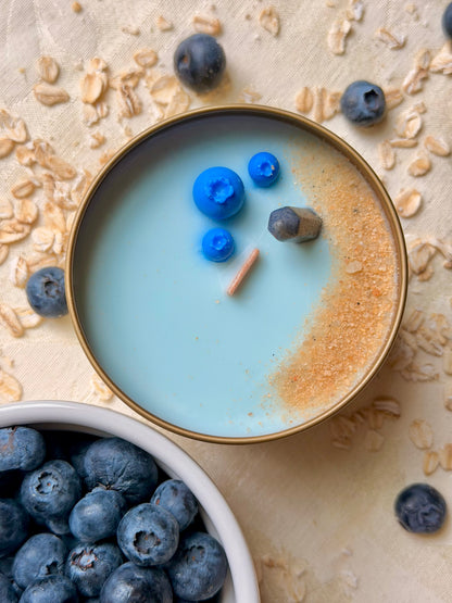 Wood Wick Soy Candle - Blueberry & Lemon Muffin Scented - The Farmstand Breakfast