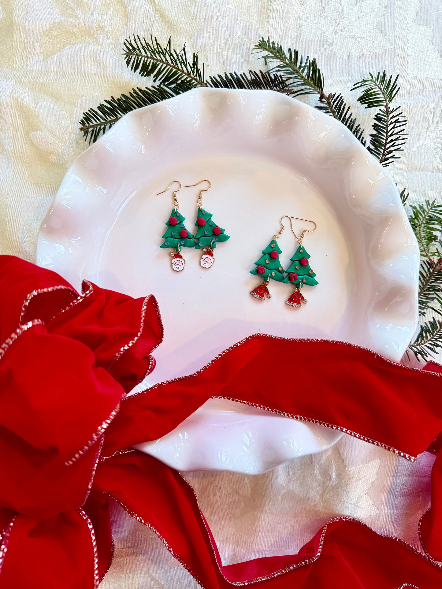 Yuletide Witch - Classic Christmas Tree Earrings