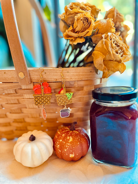 Autumn Witch - Fall Picnic Earrings