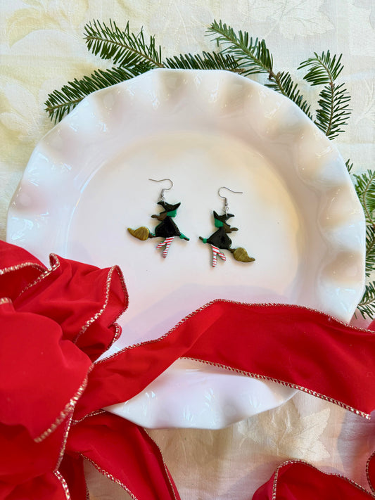 Yuletide Witch - Wicked Christmas Witch Earrings