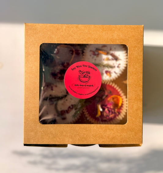 Soy Wax Fire Starter - 4 pack - Scented Natural Fire Starters - Fire Pit Campfire Starter