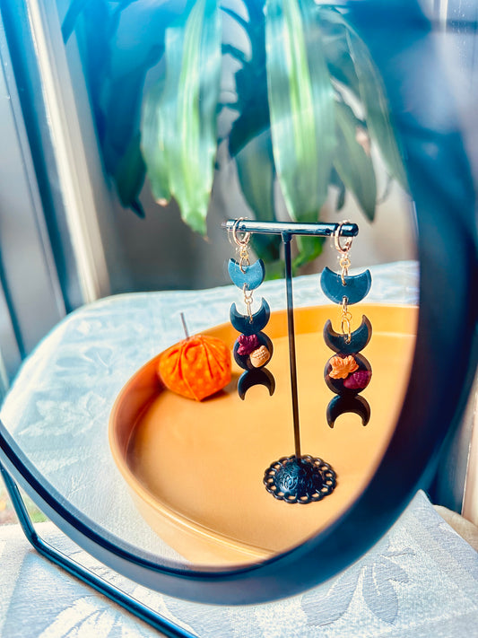 Autumn Witch - Moon Phase Earrings