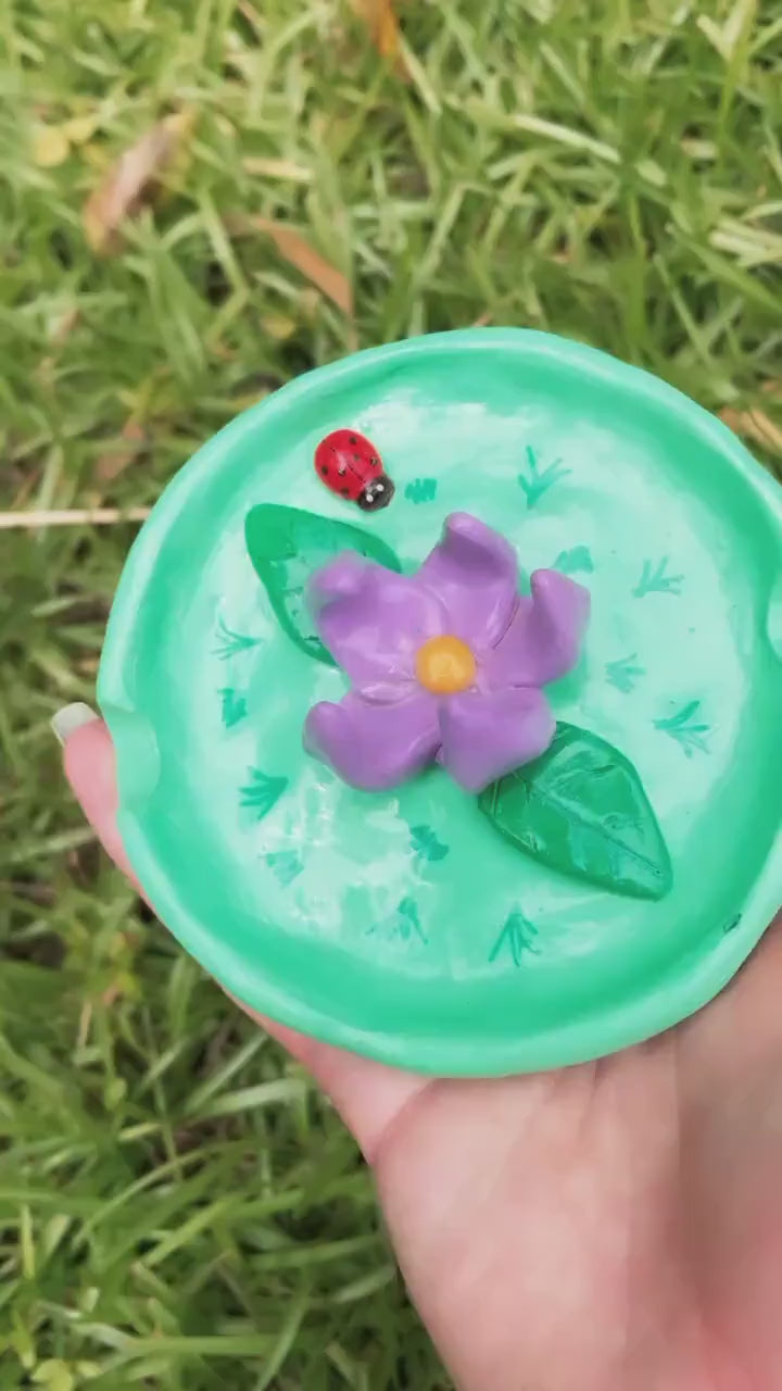 Polymer Clay Ashtray - Flower Ashtray - Gifts for Plant Lovers - Flower Power Vibes