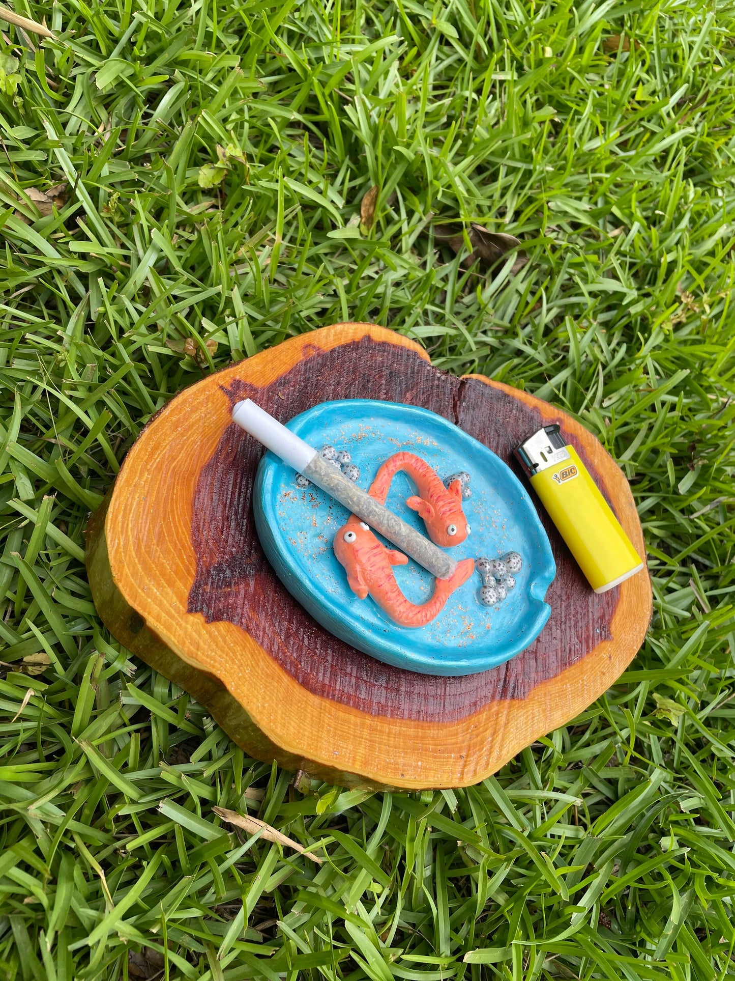 Polymer Clay Ashtray - Coy Fish Ashtray - Gifts for fish Lovers - Aquatic Vibes