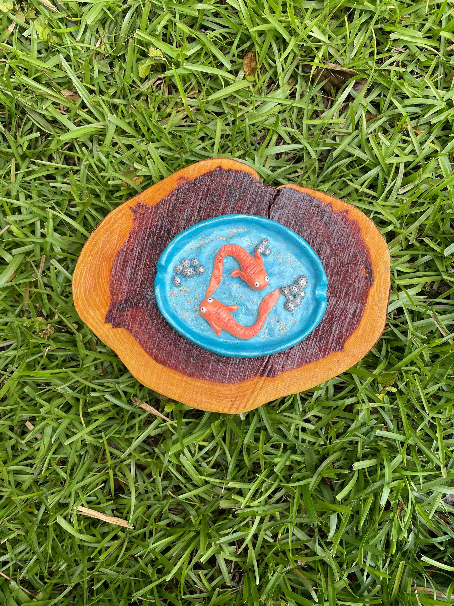 Polymer Clay Ashtray - Coy Fish Ashtray - Gifts for fish Lovers - Aquatic Vibes