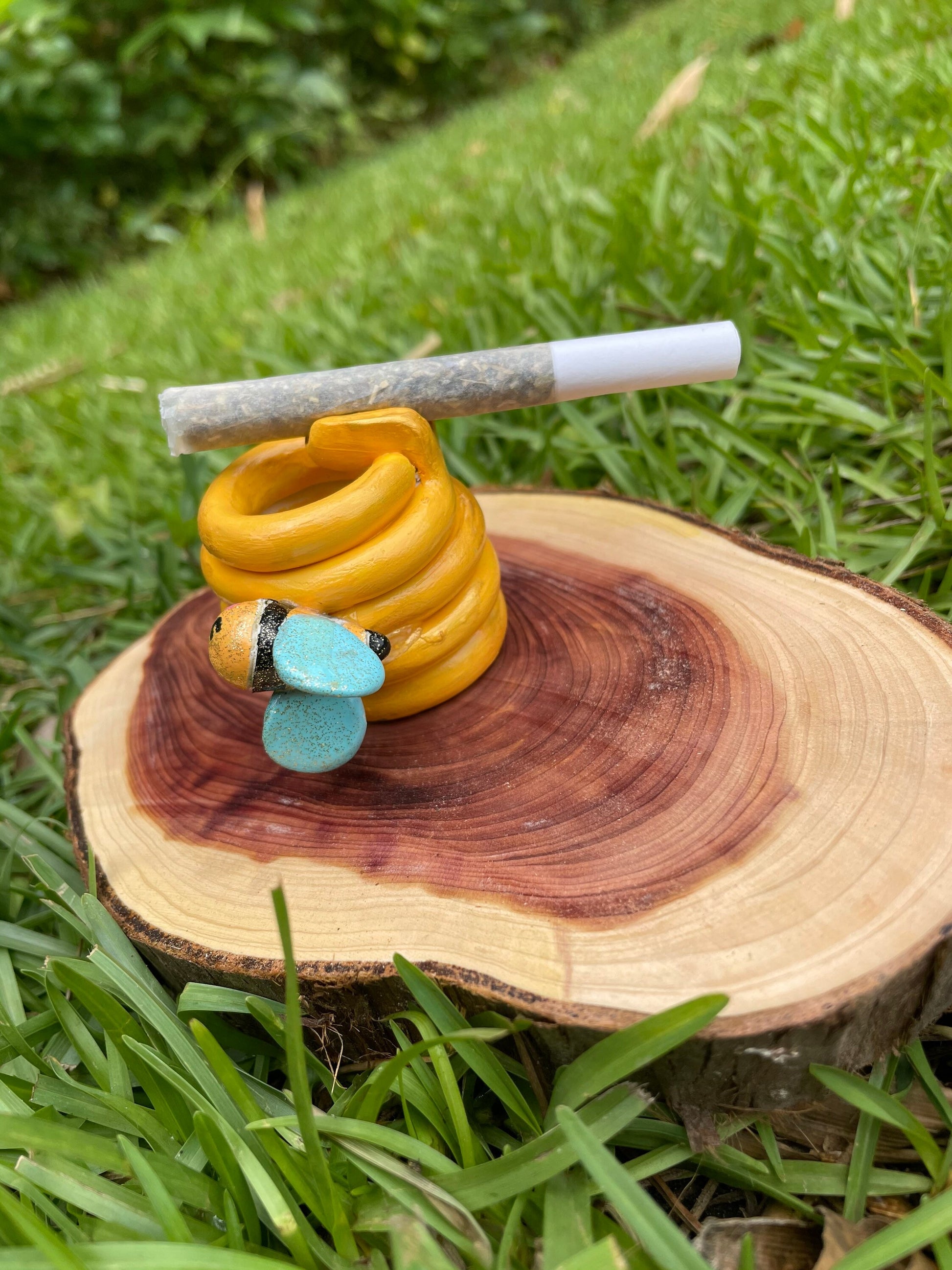 Polymer Clay Ashtray - Honey Bee Hive Ashtray - Gifts for Bee Lovers - Bee Plant Holder