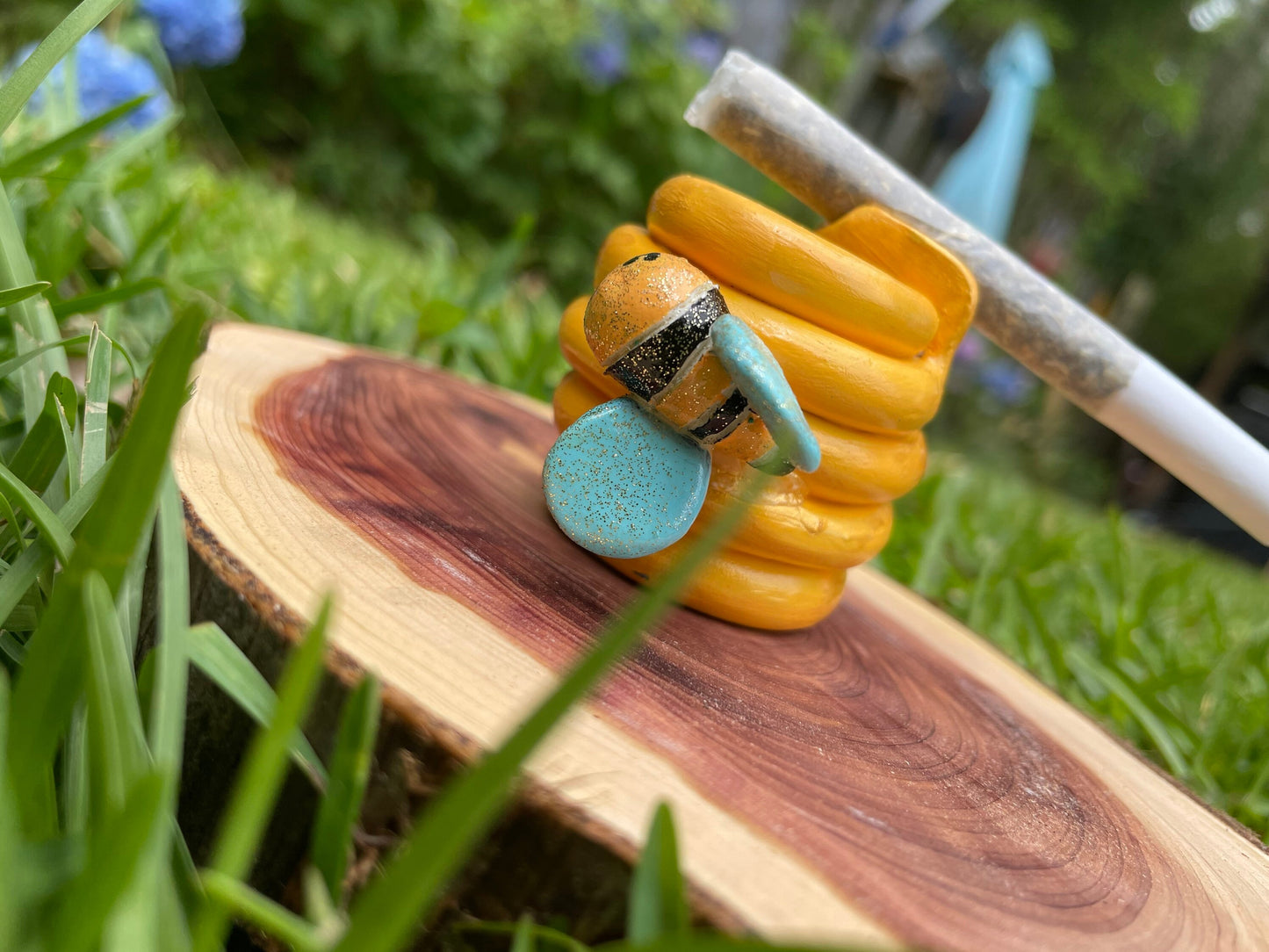 Polymer Clay Ashtray - Honey Bee Hive Ashtray - Gifts for Bee Lovers - Bee Plant Holder